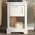 Salcombe Single Drawer Lamp Table - White, Oak