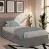 Single Ottoman Bed with Storage - Grey, Faux Leather