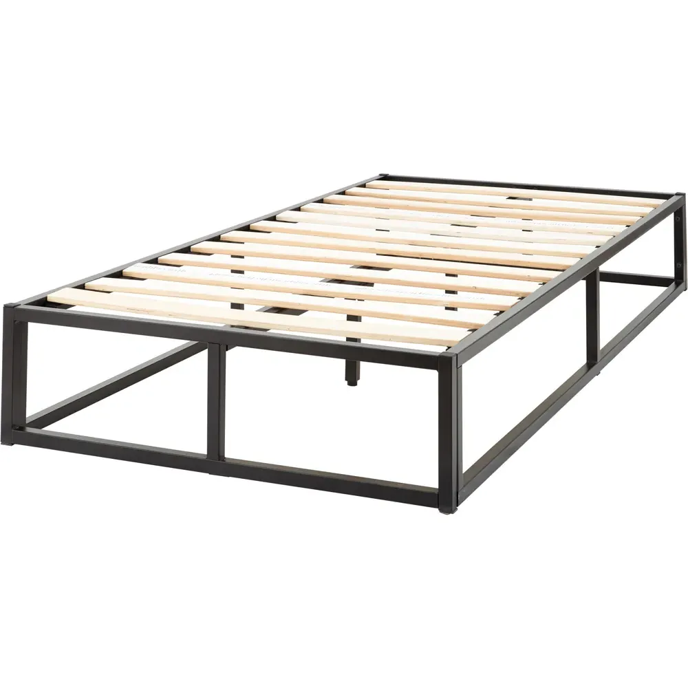 Single Platform Bed Frame - Black, Metal
