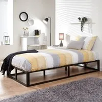 Single Platform Bed Frame - Black, Metal