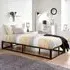 Single Platform Bed Frame - Black, Metal
