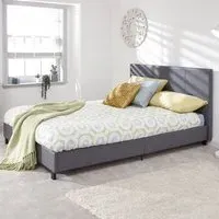 Small Double Bed In A Box - Grey