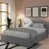 Small Double Ottoman Bed with Storage - Grey, Faux Leather