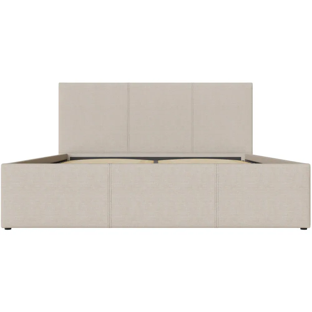 Small Double Side Lift Ottoman Bed - Cream, Hopsack