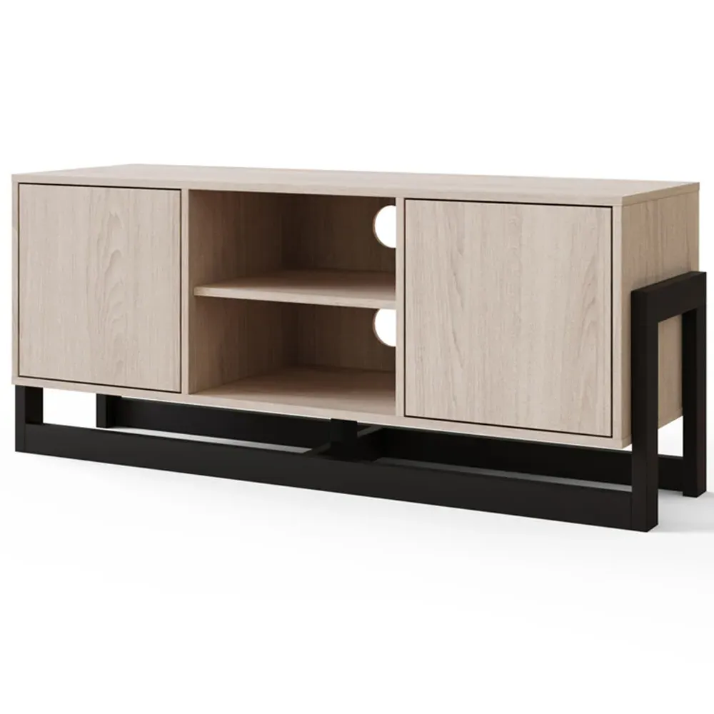 Taite 2 Door TV Unit with Storage - Brown, Oak