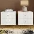 Thalia 2 Drawer Bedside Table Set of 2 - White