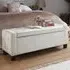 Verona Ottoman Storage Bench - Silver, Crushed Velvet