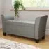 Verona Window Seat with Storage - Grey, Faux Leather
