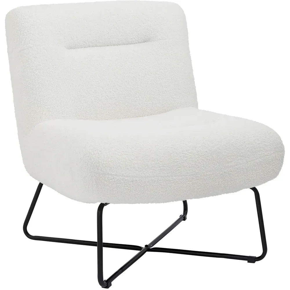 Willow Accent Chair - Cream, Boucle