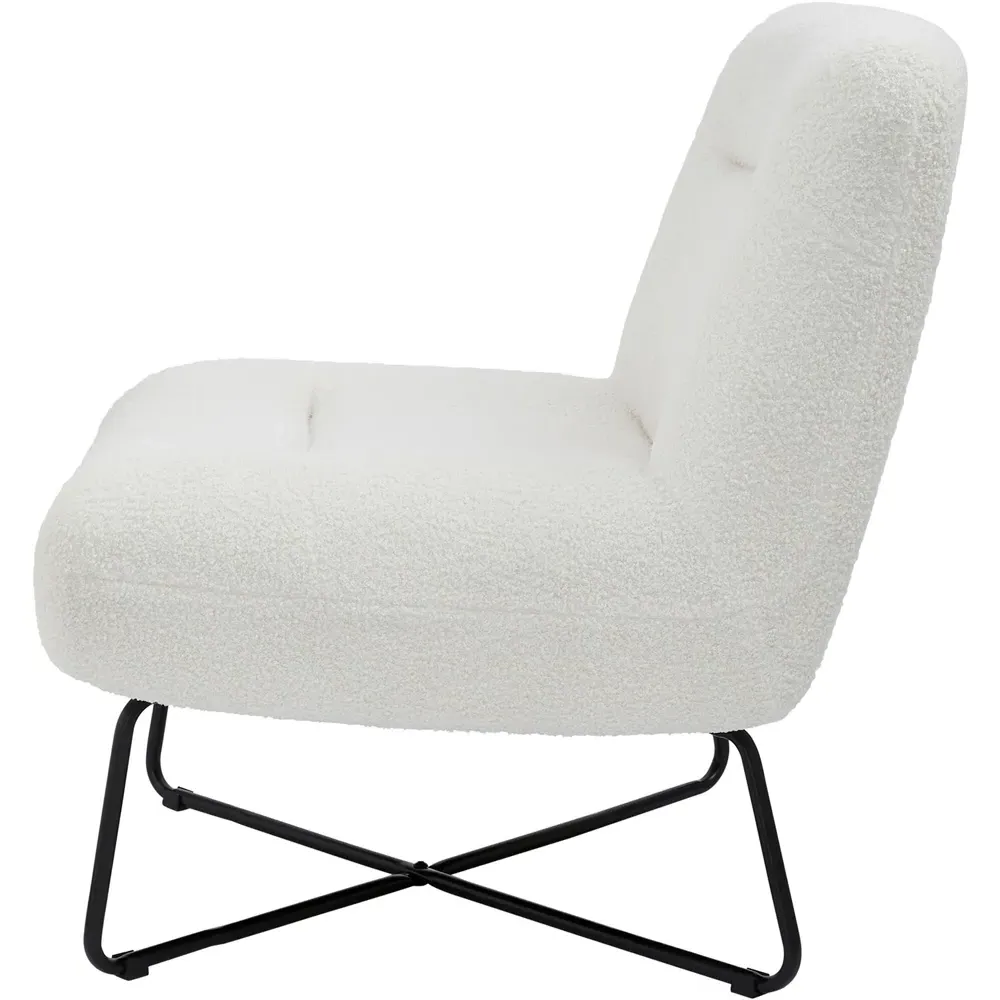 Willow Accent Chair - Cream, Boucle
