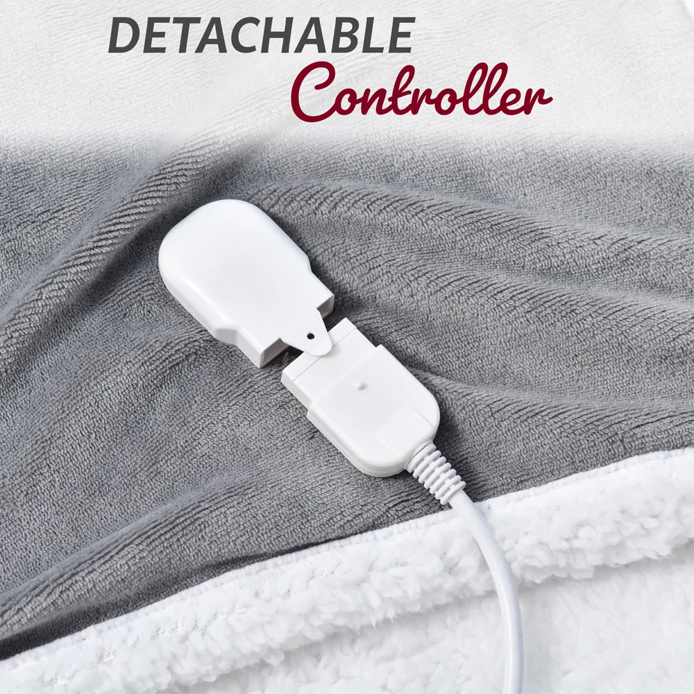 Electric Heated Throw 160 x 130cm - Grey