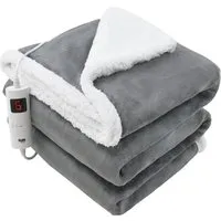 Electric Heated Throw 160 x 130cm - Grey
