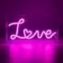 Love Acrylic Box Neon Light - Pink