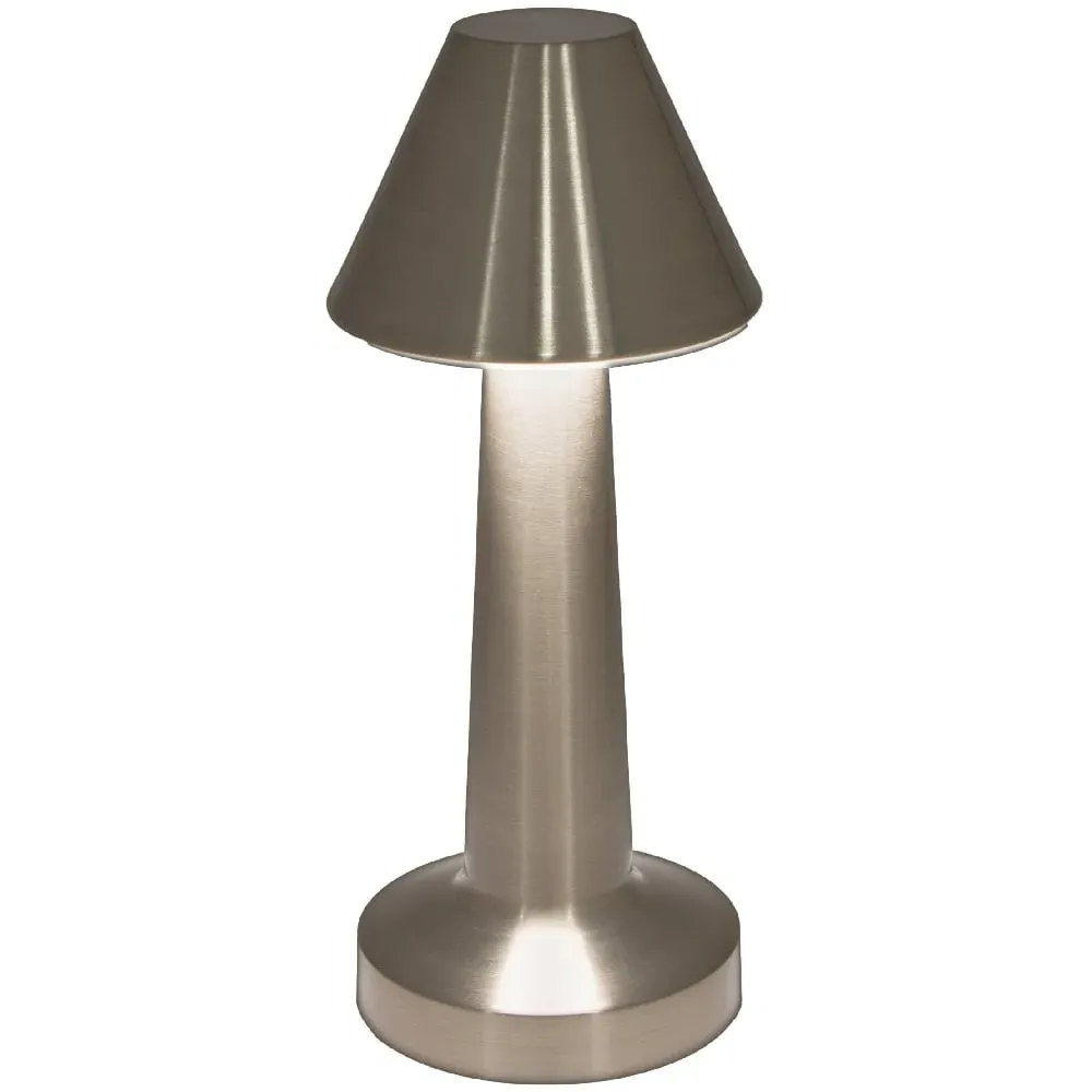 Rechargeable LED Table Lamp with Touch Control - Silver