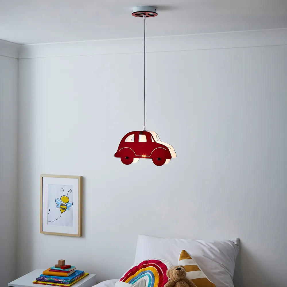3D Car Ceiling Light - Red