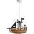 3D Pirate Ship Ceiling Light - Brown