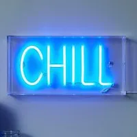 Chill Neon Blue Acrylic Light Box - Blue