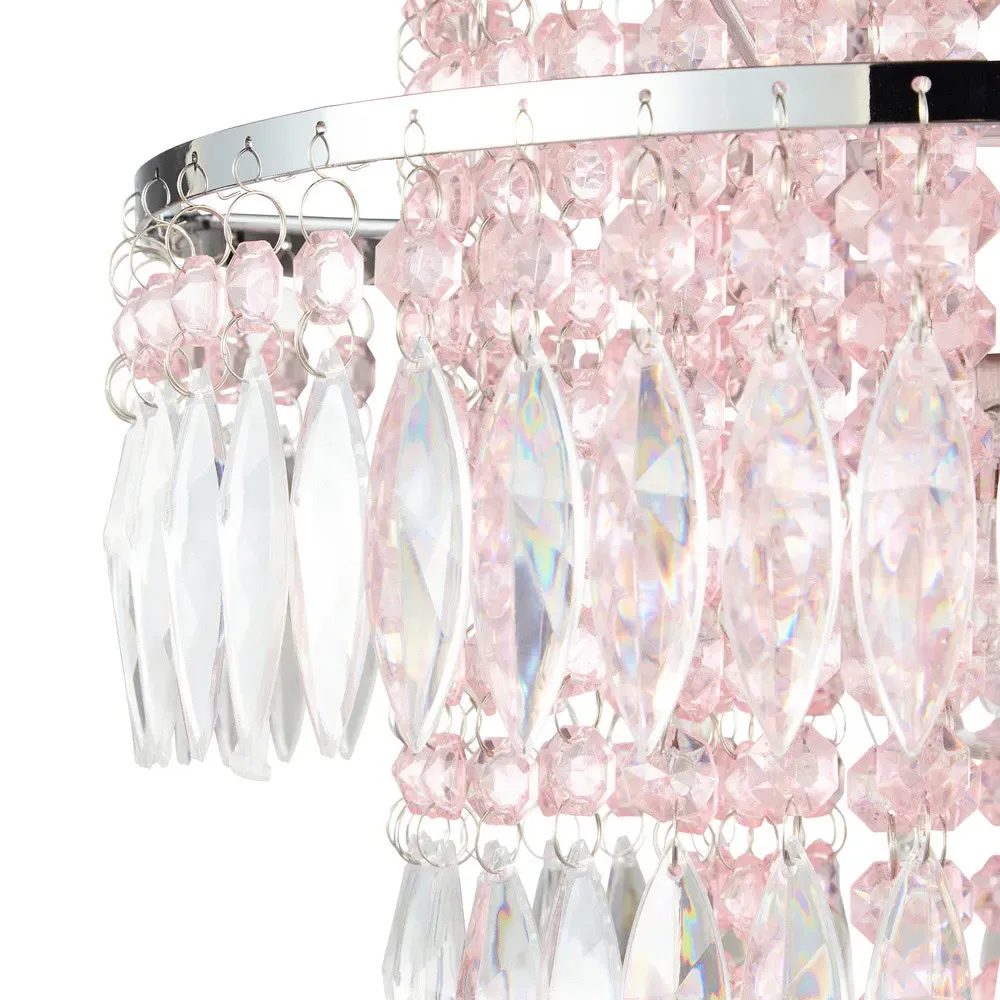 Easyfit Bejewelled Lamp Shade - Pink