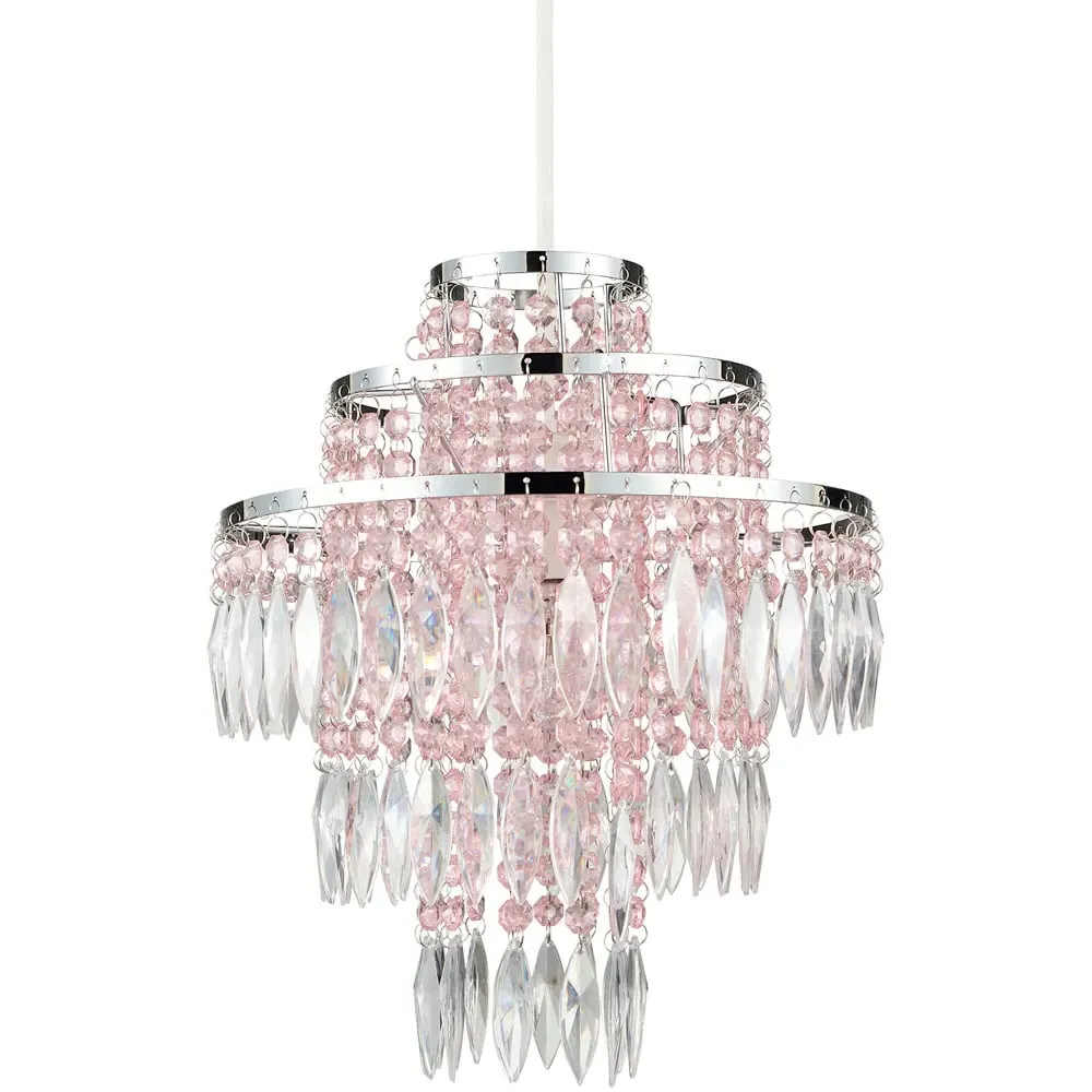 Easyfit Bejewelled Lamp Shade - Pink