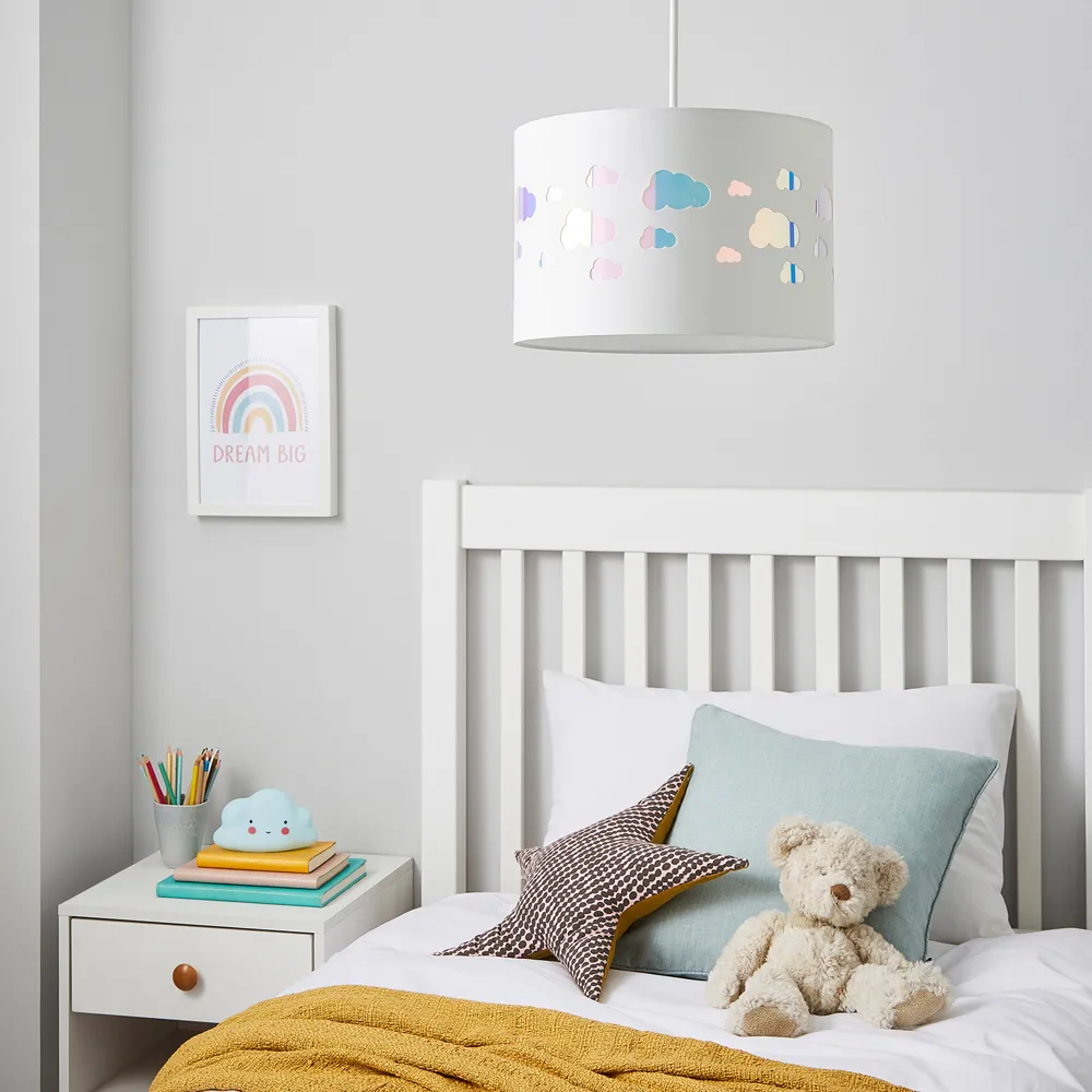 Easyfit Clouds Iridescent Pendant Shade - White