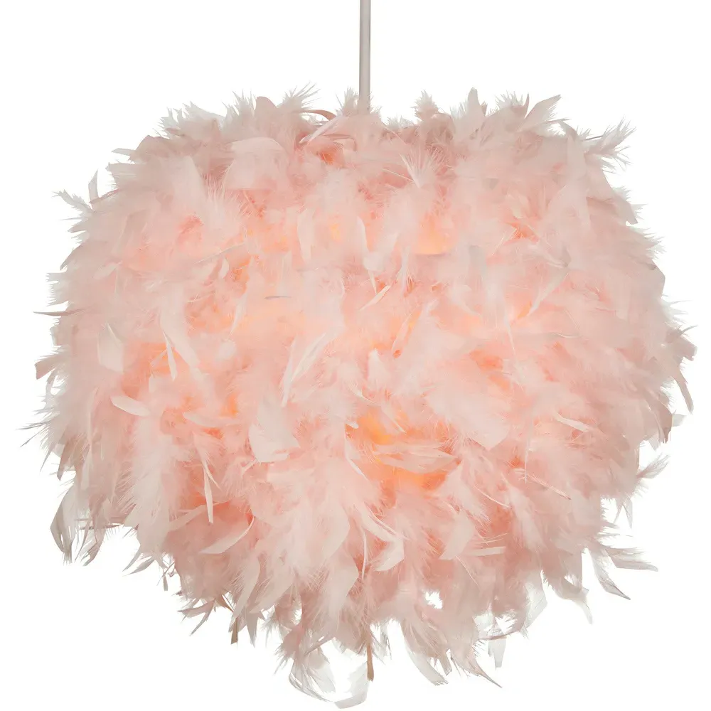 Easyfit Feathery Lamp Shade - Pink
