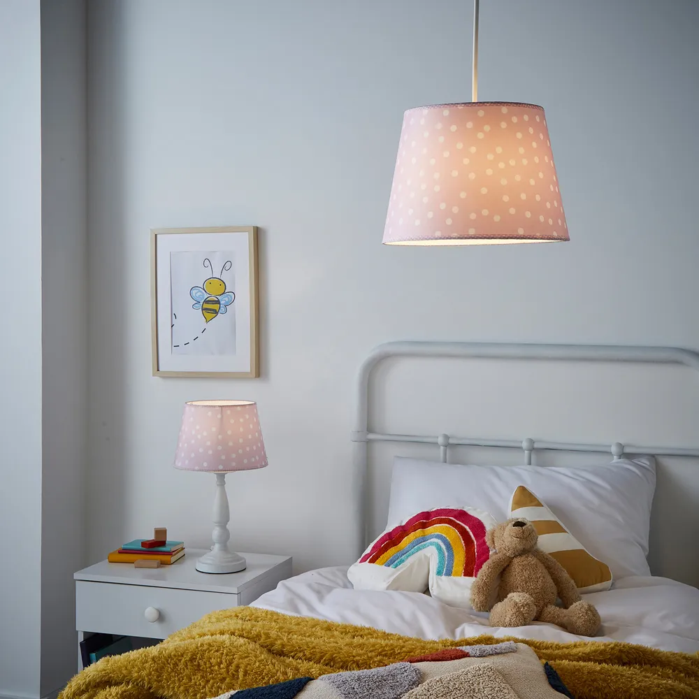 Easyfit Polka Dot Lamp Shade - Pink