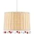 Easyfit Pompom Rattan Pendant Shade - Cream