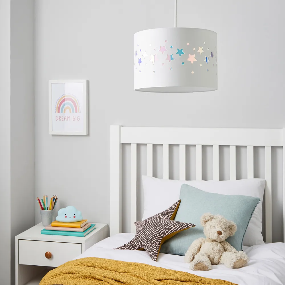 Easyfit Stars Iridescent Pendant Shade - White