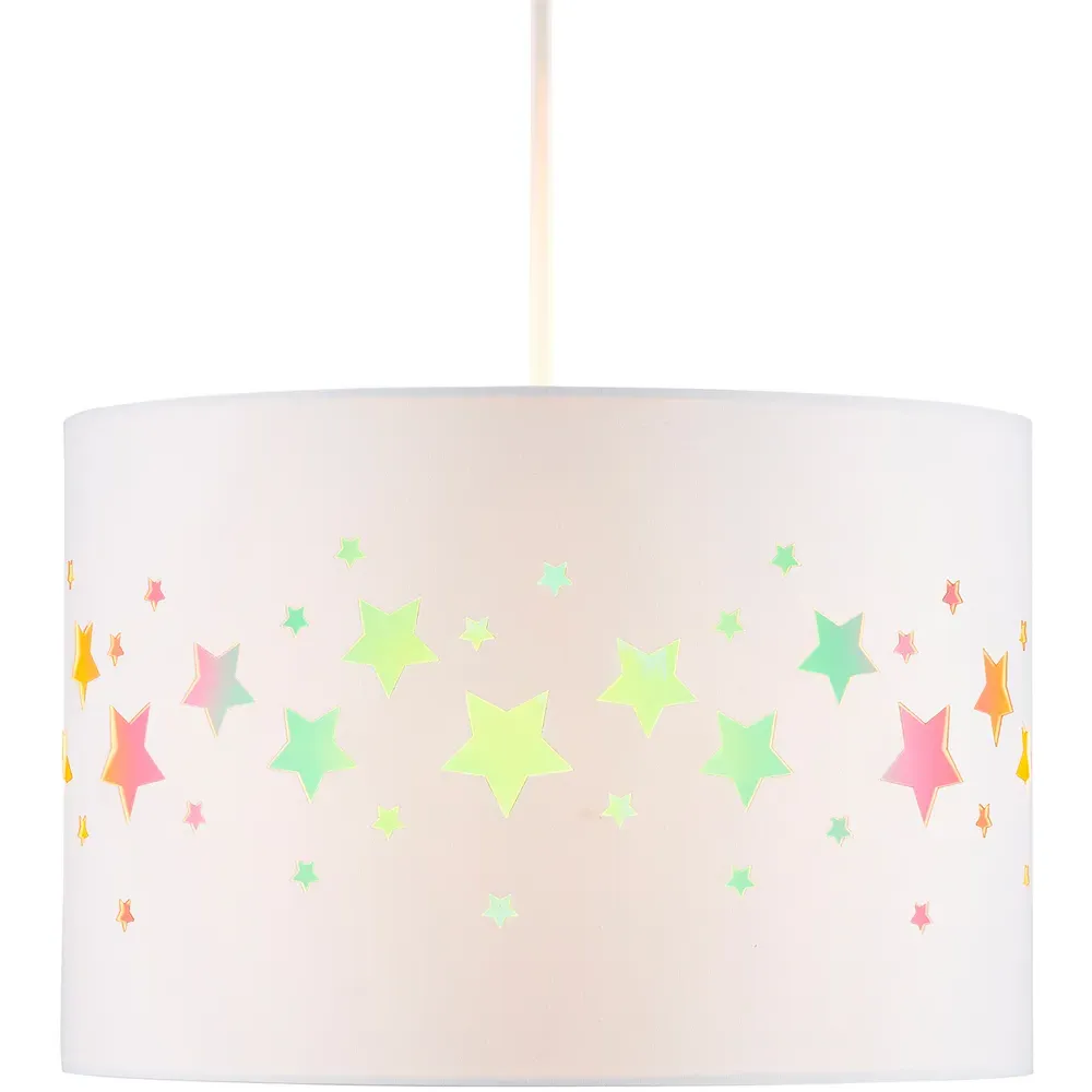 Easyfit Stars Iridescent Pendant Shade - White