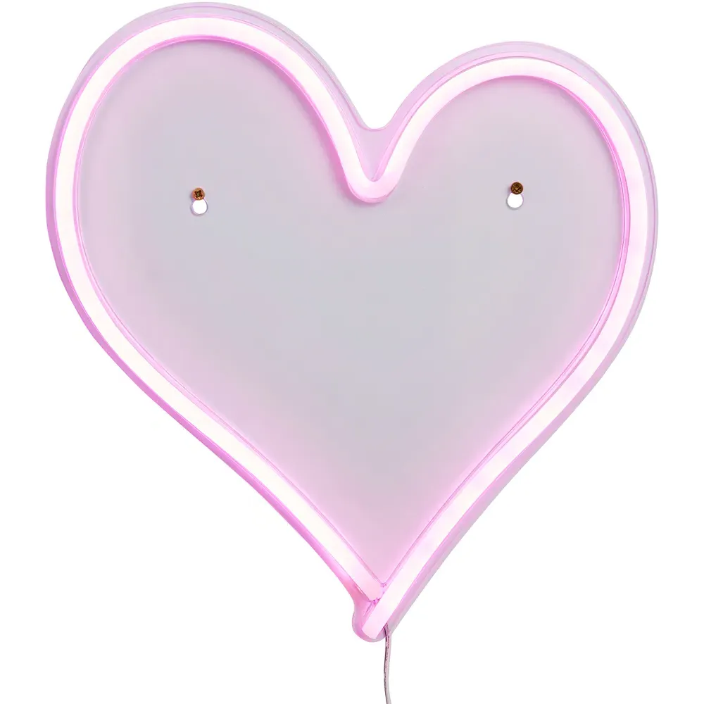 Heart Neon LED Wall Light - Pink