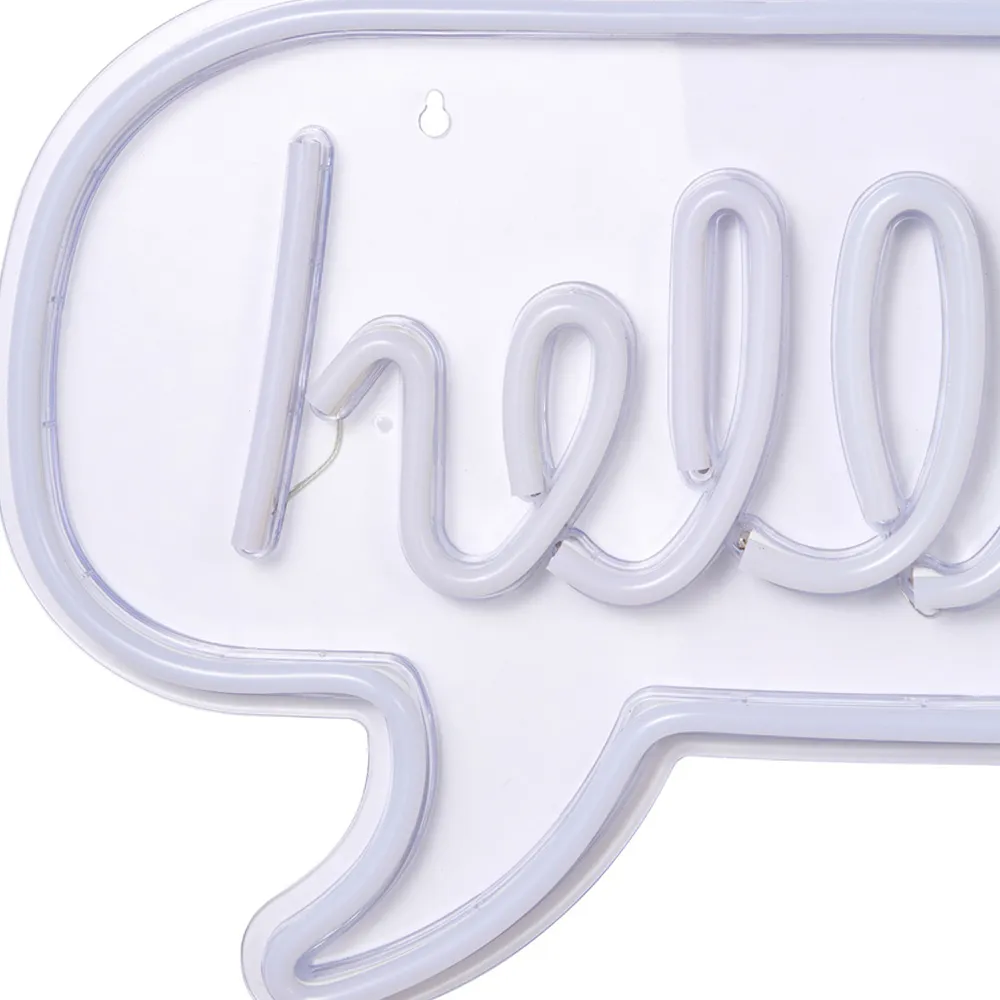 Hello Bubble Neon LED Wall Light - Pink