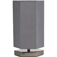 Hex Hexagon LED Table Lamp - Grey, Chrome