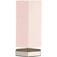 Hex Hexagon LED Table Lamp - Pink, Chrome