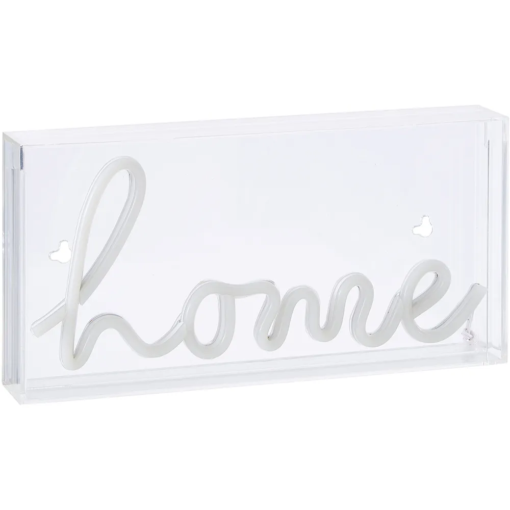 Home Neon Acrylic Light Box - White