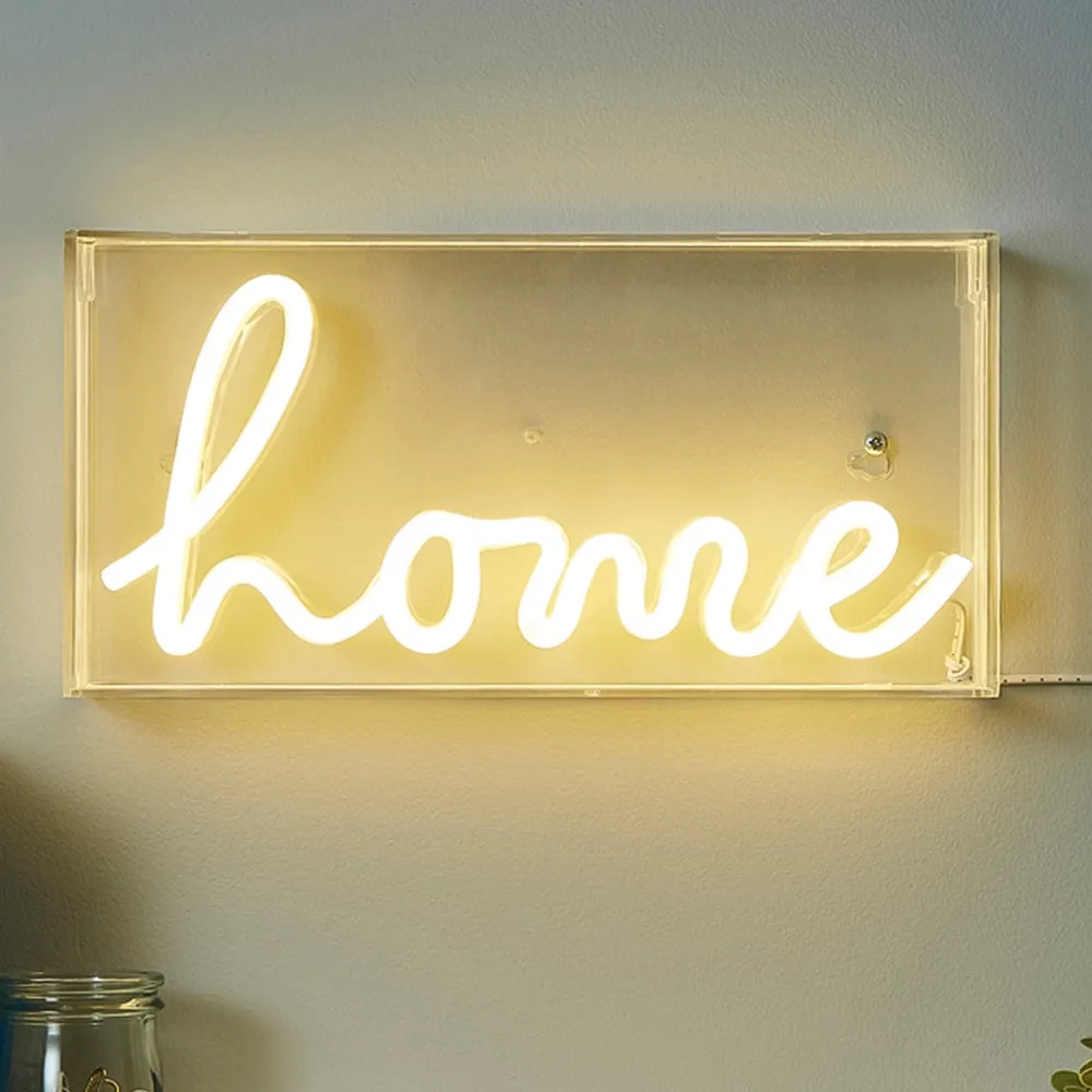 Home Neon Acrylic Light Box - White