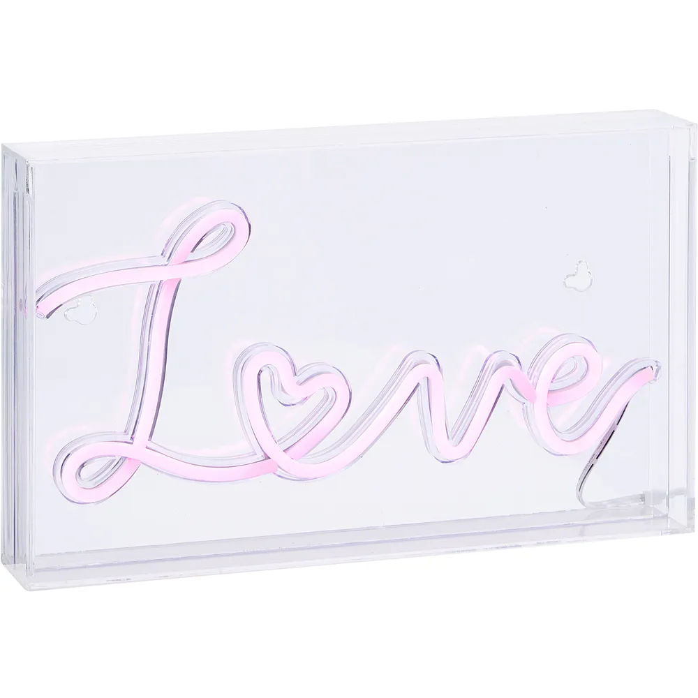 Love Neon Acrylic Light Box - Pink