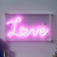 Love Neon Acrylic Light Box - Pink
