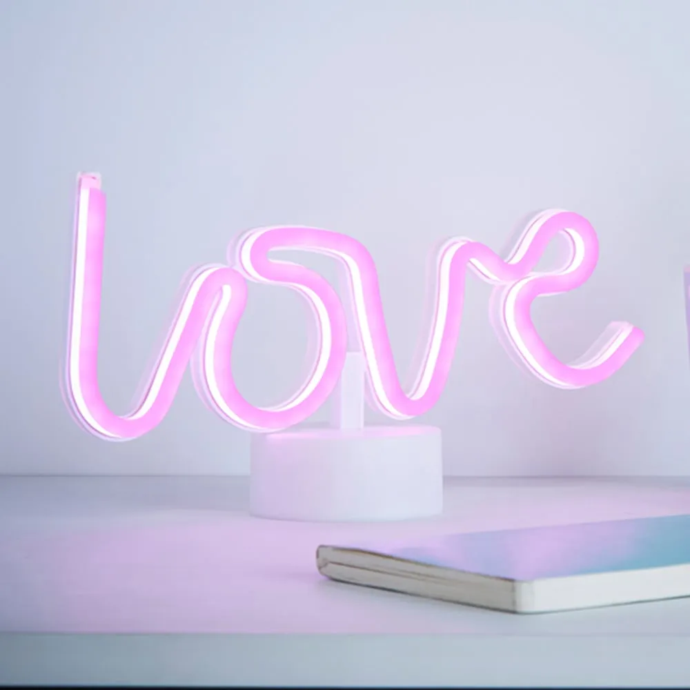 Love Pink Neon LED Table Light image