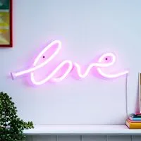 Love Pink Neon LED Wall Light