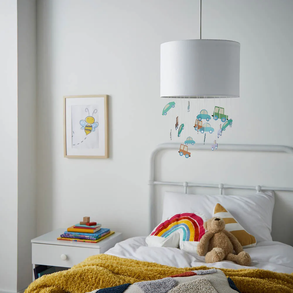 Mobile Easyfit Cars Lamp Shade - White