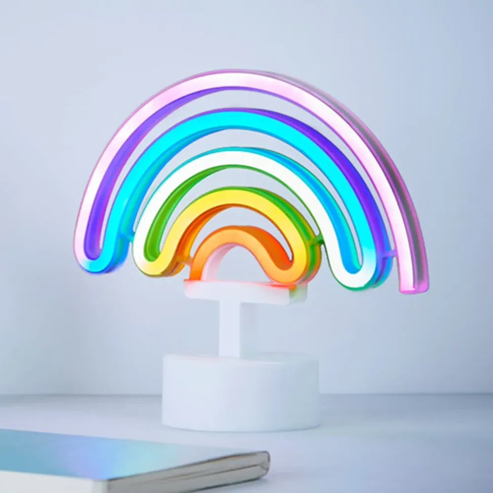 Rainbow Neon LED Table Light - Multi image