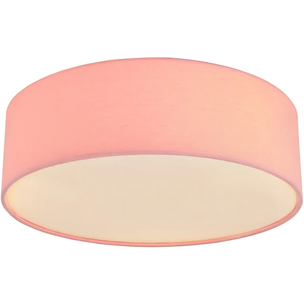 Round 3 Light Flush Ceiling Light - Pink