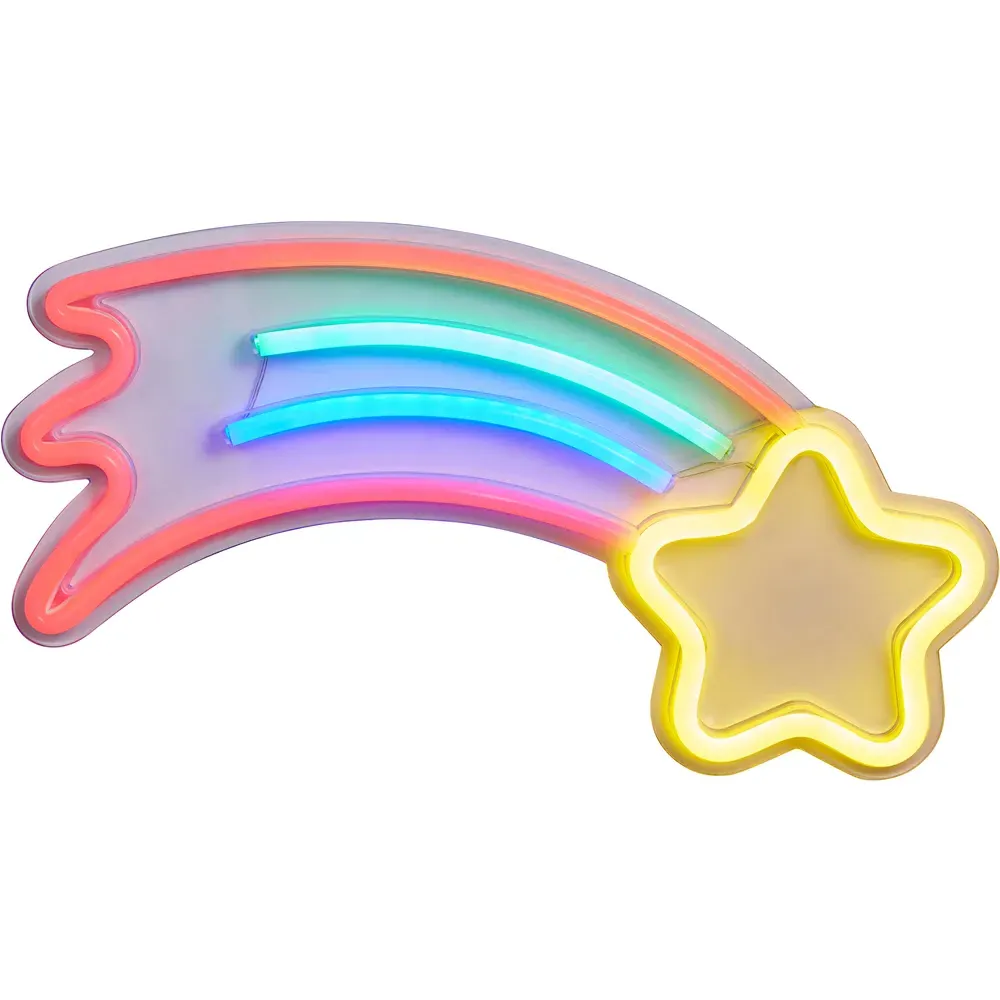 Shooting Star Neon LED Wall Light - Multi
