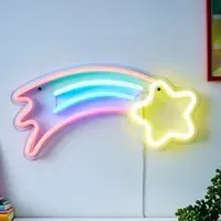 Shooting Star Neon LED Wall Light - Multi