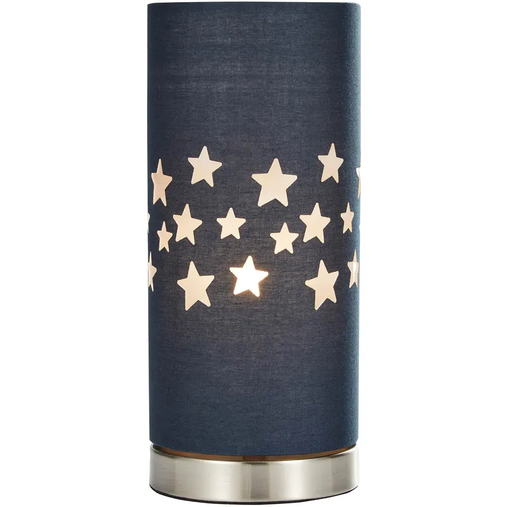 Stars Cut Out LED Table Lamp - Navy Blue