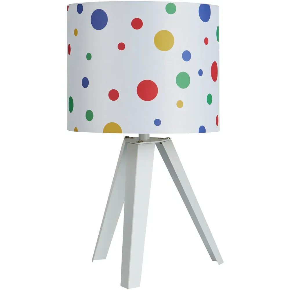 Tripod Table Light with Dots - White image