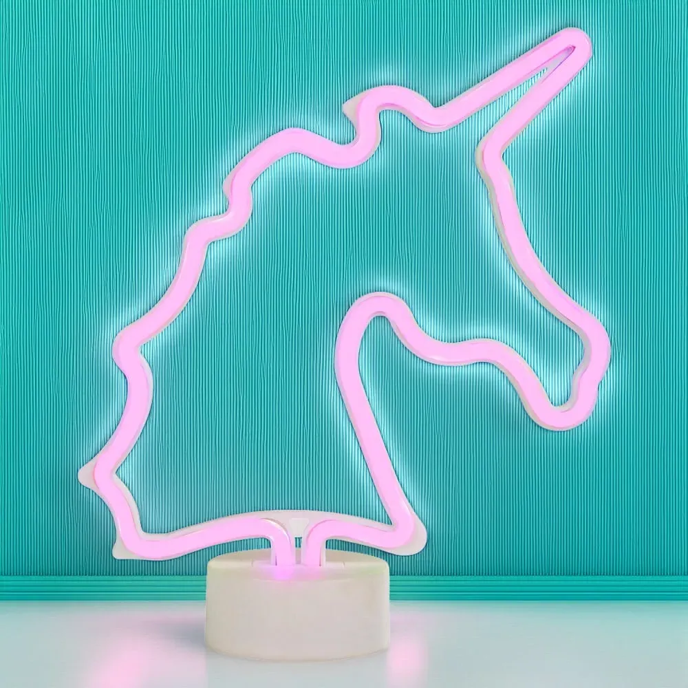 Unicorn Neon LED Table Light - Pink image