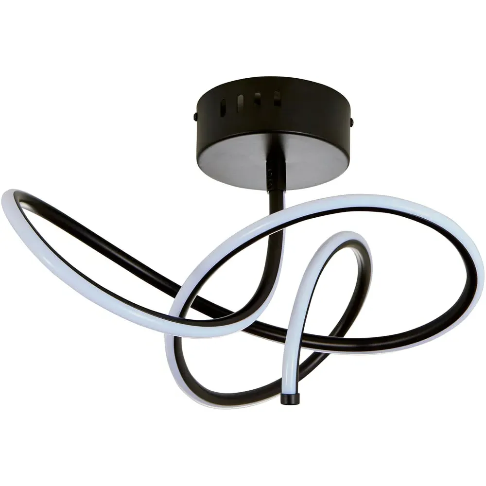 Whirly LED Ceiling Light - Black image