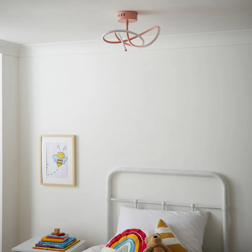 Whirly LED Ceiling Light - Pink