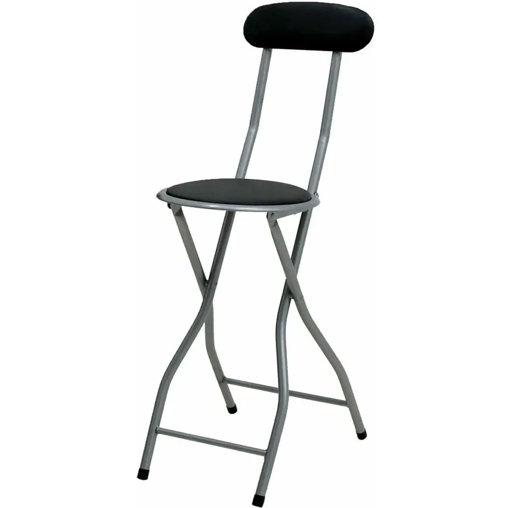 Folding High Back Chair - Black